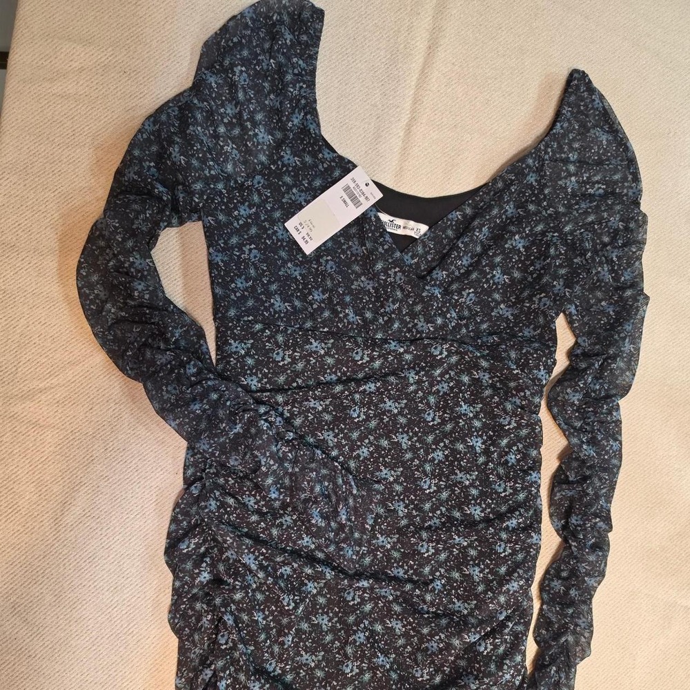 'Hollister Mesh Ruched Mini Dress – Size XS